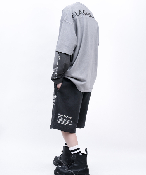 BLACK BLOND(ブラック ブロンド)の「ビビディ ヒドゥンスローガン ピグメント 半袖Tシャツ (グレー)(Tシャツ/カットソー・レディース・その他・MEDIUM/LARGE/X-LARGE)」の12枚目の写真