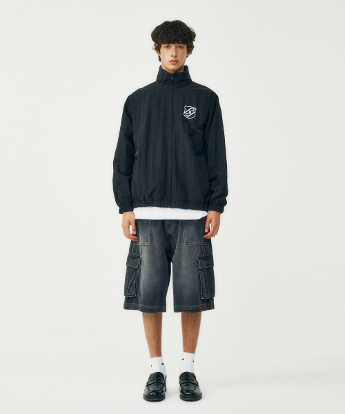 FROM ARLES(フロムアルル)の「90Sナイロントラックジャケット / ブラック(ナイロンジャケット・メンズ・ブラック・LARGE/MEDIUM)」の2枚目の写真