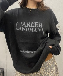 ROGER AND RAW（ロジャーアンドロウ）の「袖開きプリントニットトップス（ニット/セーター）」