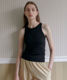 Round Rib Sleeveless (Black)