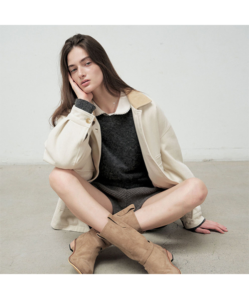 25 Fall_ Cream Corduroy Barn Jacket