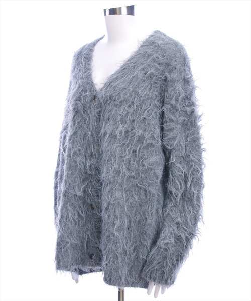 CLEAR BASIC（クリアベーシック）の「シャギーニットカーディガン[オフィスカジュアル 着回し抜群 大人]≪AW新作≫（カーディガン/ボレロ・レディース・ブルー/グレー/ブラウン・F）」の14枚目の写真