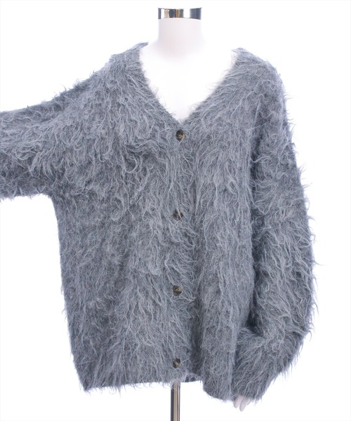 CLEAR BASIC（クリアベーシック）の「シャギーニットカーディガン[オフィスカジュアル 着回し抜群 大人]≪AW新作≫（カーディガン/ボレロ・レディース・ブルー/グレー/ブラウン・F）」の20枚目の写真