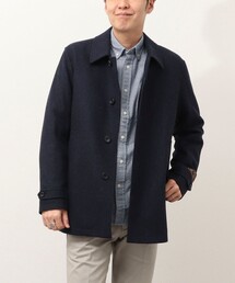 NOLLEY'S LIGHT（ノーリーズライト）の「≪ビジカジ対応≫カシミヤ混 ステンカラーハーフコート（ダッフルコート）」