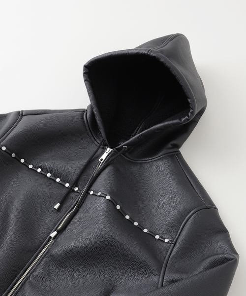 AFB / エーエフビー HOODED STUDDED BOMBER（ブルゾン）｜AFB