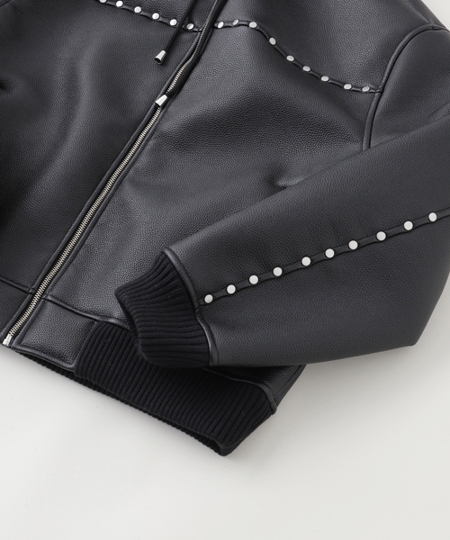 AFB / エーエフビー HOODED STUDDED BOMBER（ブルゾン）｜AFB