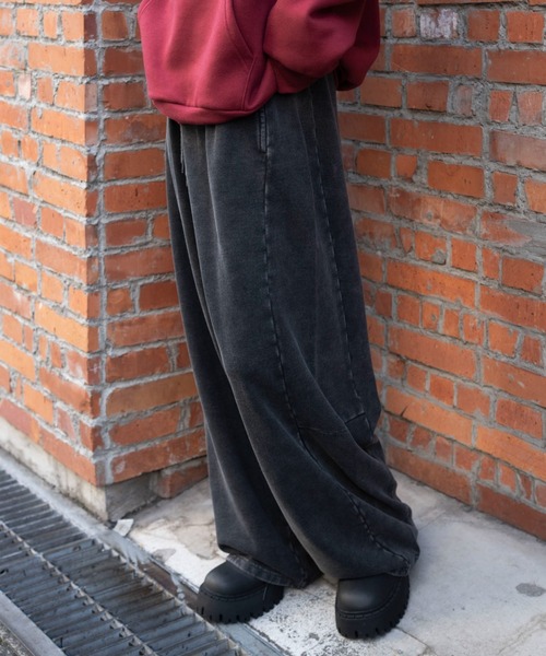 WEGO（ウィゴー）の「WEGO/【26年春夏新作】カーブデザインスウェットパンツ（スウェットパンツ・レディース・杢グレー/スミクロ/その他1・MEDIUM/SMALL）」の6枚目の写真