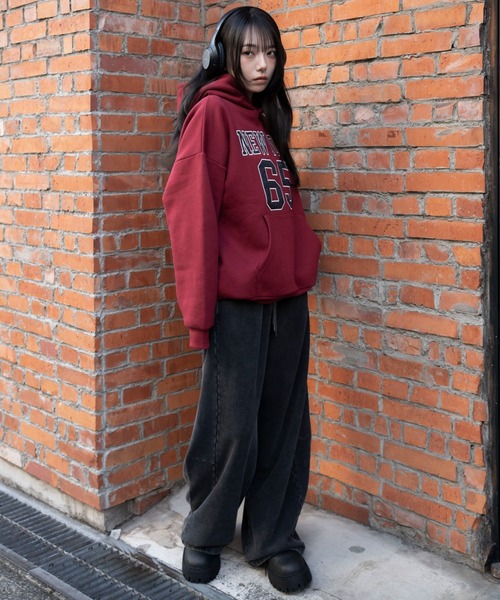 WEGO（ウィゴー）の「WEGO/【26年春夏新作】カーブデザインスウェットパンツ（スウェットパンツ・レディース・杢グレー/スミクロ/その他1・MEDIUM/SMALL）」の10枚目の写真