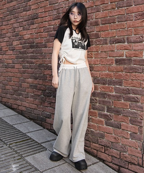 WEGO（ウィゴー）の「WEGO/【26年春夏新作】カーブデザインスウェットパンツ（スウェットパンツ・レディース・杢グレー/スミクロ/その他1・MEDIUM/SMALL）」の8枚目の写真