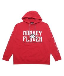 Monkey Flower（モンキーフラワー）の「共用ヘリテージロゴ刺繍袖フードパーカー/MW2WHD02U RED（パーカー）」