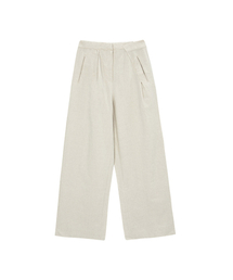 SALAD BAGUNI（サラダバグニ）の「Linen Cross Pintuck Wide Pants - oatmeal（スラックス）」