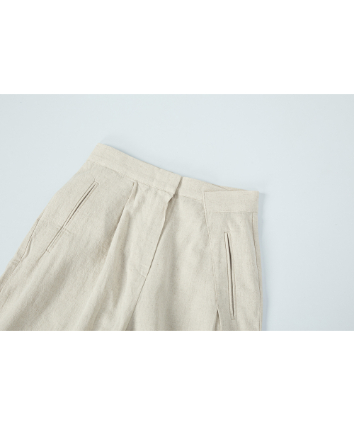 SALAD BAGUNI(サラダバグニ)の「Linen Cross Pintuck Wide Pants - oatmeal(スラックス・レディース・その他・SMALL/MEDIUM)」の3枚目の写真