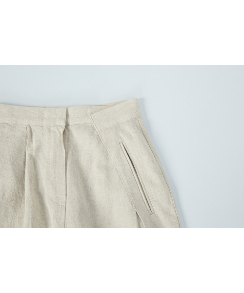 SALAD BAGUNI(サラダバグニ)の「Linen Cross Pintuck Wide Pants - oatmeal(スラックス・レディース・その他・SMALL/MEDIUM)」の4枚目の写真