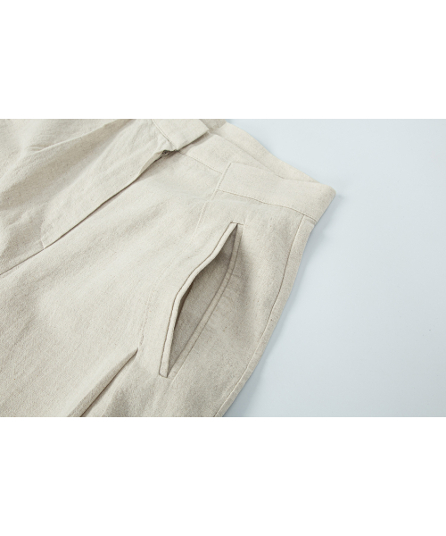 SALAD BAGUNI(サラダバグニ)の「Linen Cross Pintuck Wide Pants - oatmeal(スラックス・レディース・その他・SMALL/MEDIUM)」の5枚目の写真