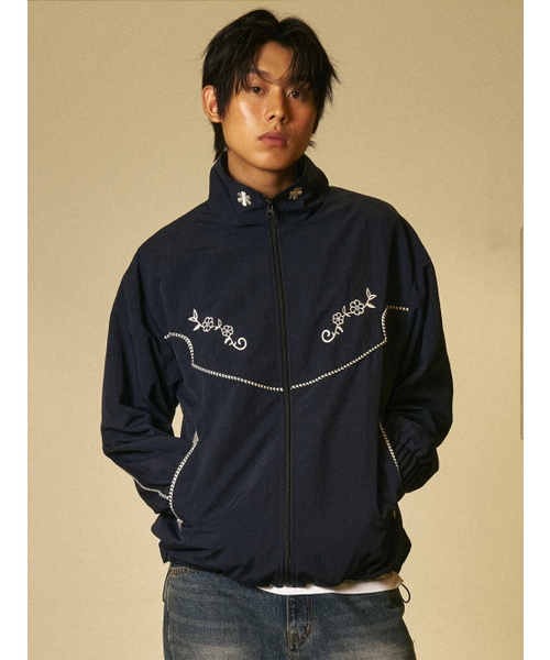 AMOU(アモウ)の「AMOU 60s Western Wind Breaker NAVY(ナイロンジャケット・レディース・その他・1/2/3)」の1枚目の写真