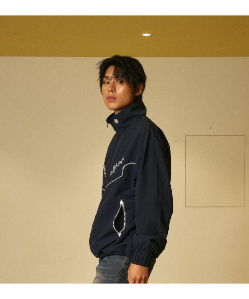 AMOU(アモウ)の「AMOU 60s Western Wind Breaker NAVY(ナイロンジャケット・レディース・その他・1/2/3)」の2枚目の写真