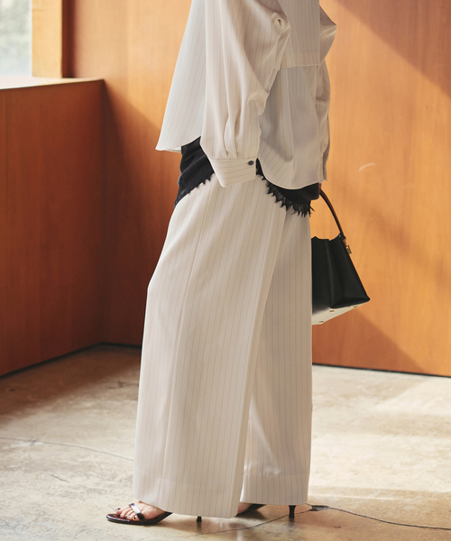 plage（プラージュ）の「Silk mix lace ストール（ストール/ショール・レディース・ブラック/ホワイト・FREE）」の10枚目の写真