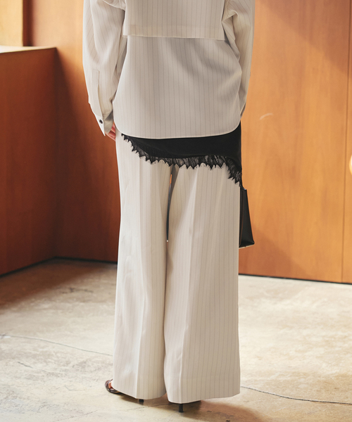 plage（プラージュ）の「Silk mix lace ストール（ストール/ショール・レディース・ブラック/ホワイト・FREE）」の11枚目の写真