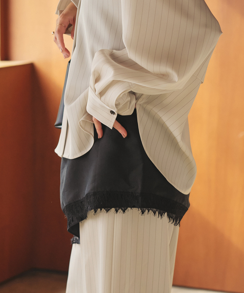 plage（プラージュ）の「Silk mix lace ストール（ストール/ショール・レディース・ブラック/ホワイト・FREE）」の13枚目の写真