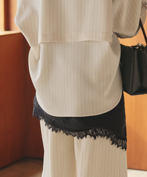 plage（プラージュ）の「Silk mix lace ストール（ストール/ショール・レディース・ブラック/ホワイト・FREE）」の15枚目の写真