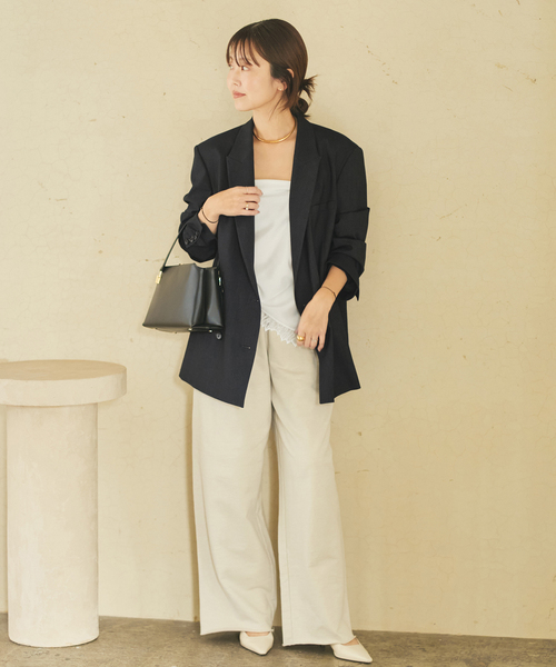 plage（プラージュ）の「Silk mix lace ストール（ストール/ショール・レディース・ブラック/ホワイト・FREE）」の16枚目の写真