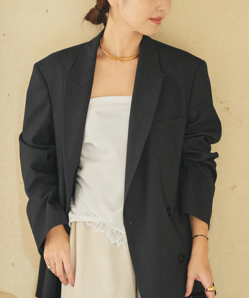 plage（プラージュ）の「Silk mix lace ストール（ストール/ショール・レディース・ブラック/ホワイト・FREE）」の17枚目の写真