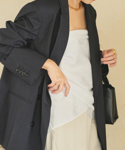 plage（プラージュ）の「Silk mix lace ストール（ストール/ショール・レディース・ブラック/ホワイト・FREE）」の18枚目の写真