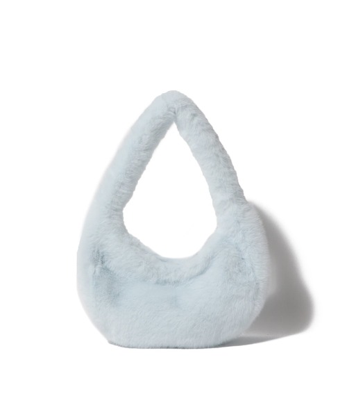 ESTNATION（エストネーション）の「ESTNATION / エコファー ワンハンドルバッグ（ショルダーバッグ・レディース・オフホワイト/グレー/ライトブルー・FREE）」の3枚目の写真