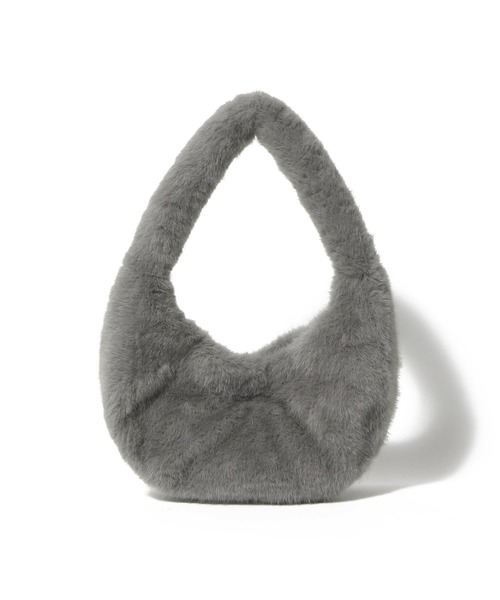 ESTNATION（エストネーション）の「ESTNATION / エコファー ワンハンドルバッグ（ショルダーバッグ・レディース・オフホワイト/グレー/ライトブルー・FREE）」の4枚目の写真