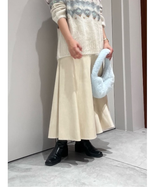 ESTNATION（エストネーション）の「ESTNATION / エコファー ワンハンドルバッグ（ショルダーバッグ・レディース・オフホワイト/グレー/ライトブルー・FREE）」の13枚目の写真