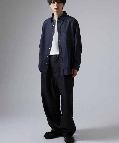 En serio TOKYO(エンソリオトーキョー)の「6ozデニムシャツ(シャツ/ブラウス・メンズ・ブルー/ライトブルー/ネイビー・MEDIUM/LARGE/X-LARGE/SMALL)」の17枚目の写真