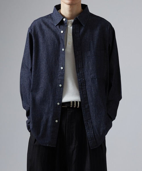 En serio TOKYO(エンソリオトーキョー)の「6ozデニムシャツ(シャツ/ブラウス・メンズ・ブルー/ライトブルー/ネイビー・MEDIUM/LARGE/X-LARGE/SMALL)」の18枚目の写真
