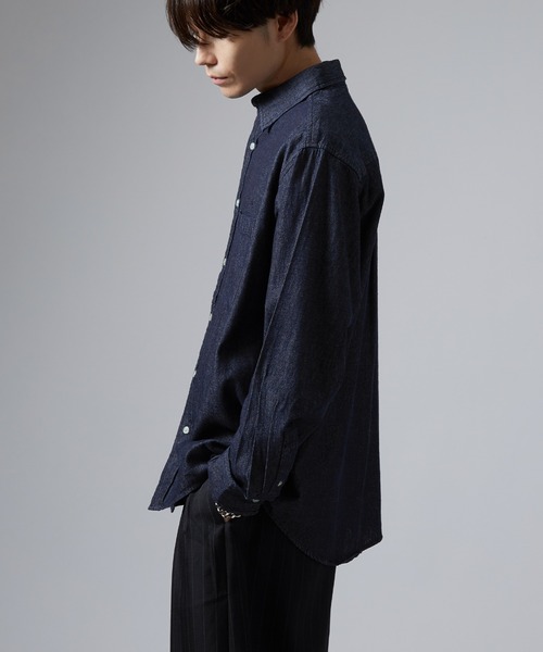 En serio TOKYO(エンソリオトーキョー)の「6ozデニムシャツ(シャツ/ブラウス・メンズ・ブルー/ライトブルー/ネイビー・MEDIUM/LARGE/X-LARGE/SMALL)」の19枚目の写真