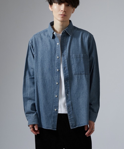 En serio TOKYO(エンソリオトーキョー)の「6ozデニムシャツ(シャツ/ブラウス・メンズ・ブルー/ライトブルー/ネイビー・MEDIUM/LARGE/X-LARGE/SMALL)」の7枚目の写真