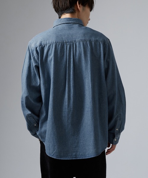 En serio TOKYO(エンソリオトーキョー)の「6ozデニムシャツ(シャツ/ブラウス・メンズ・ブルー/ライトブルー/ネイビー・MEDIUM/LARGE/X-LARGE/SMALL)」の10枚目の写真