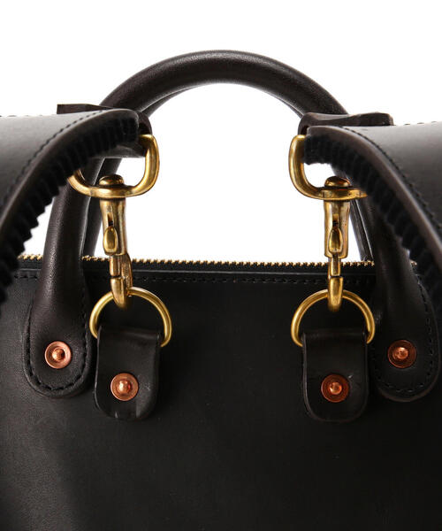 schott（ショット）の「VASCO/ヴァスコ/LEATHER HELMET 2WAY BAG/レザー ヘルメット 2ウェイ バッグ（バックパック/リュック・メンズ・ブラック・F）」の9枚目の写真