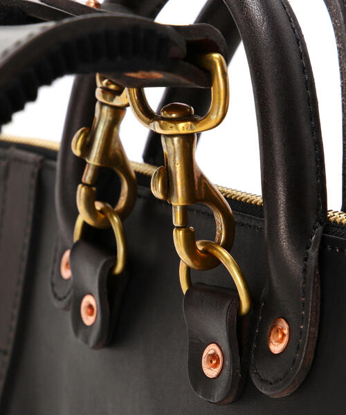 schott（ショット）の「VASCO/ヴァスコ/LEATHER HELMET 2WAY BAG/レザー ヘルメット 2ウェイ バッグ（バックパック/リュック・メンズ・ブラック・F）」の10枚目の写真