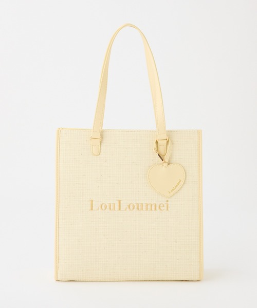 WEB限定/【LouLoumei】ハートチャーム付きトートバッグ／キャリーオン