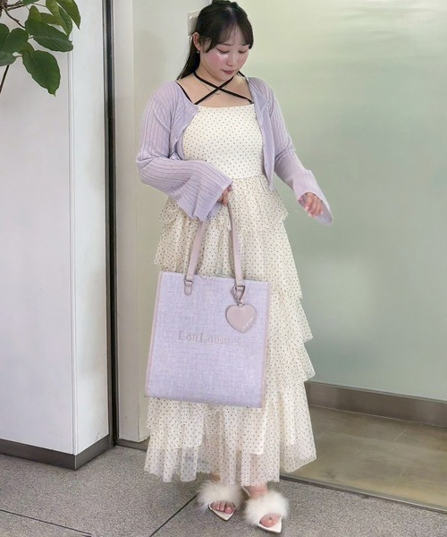 one after another NICE CLAUP（ワンアフターアナザーナイスクラップ）の「WEB限定/【LouLoumei】ハートチャーム付きトートバッグ／自立可能（トートバッグ・レディース・サックスブルー/ミント/ラベンダー/ピンク/アイボリー/ブラック/ベージュ/レッド・FREE）」の17枚目の写真