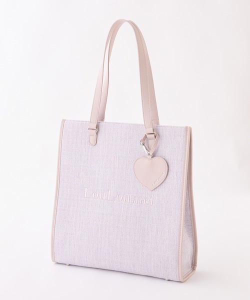 one after another NICE CLAUP（ワンアフターアナザーナイスクラップ）の「WEB限定/【LouLoumei】ハートチャーム付きトートバッグ／自立可能（トートバッグ・レディース・サックスブルー/ミント/ラベンダー/ピンク/アイボリー/ブラック/ベージュ/レッド・FREE）」の16枚目の写真