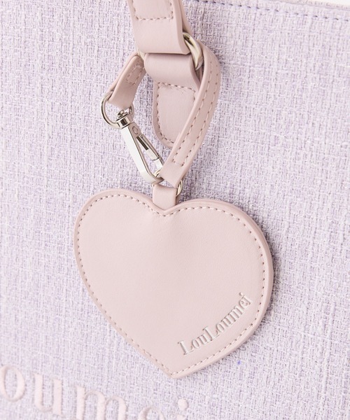 one after another NICE CLAUP（ワンアフターアナザーナイスクラップ）の「WEB限定/【LouLoumei】ハートチャーム付きトートバッグ／自立可能（トートバッグ・レディース・サックスブルー/ミント/ラベンダー/ピンク/アイボリー/ブラック/ベージュ/レッド・FREE）」の10枚目の写真