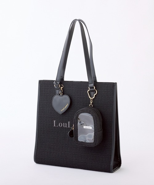 セール】WEB限定/【LouLoumei】ハートチャーム付きトートバッグ／自立