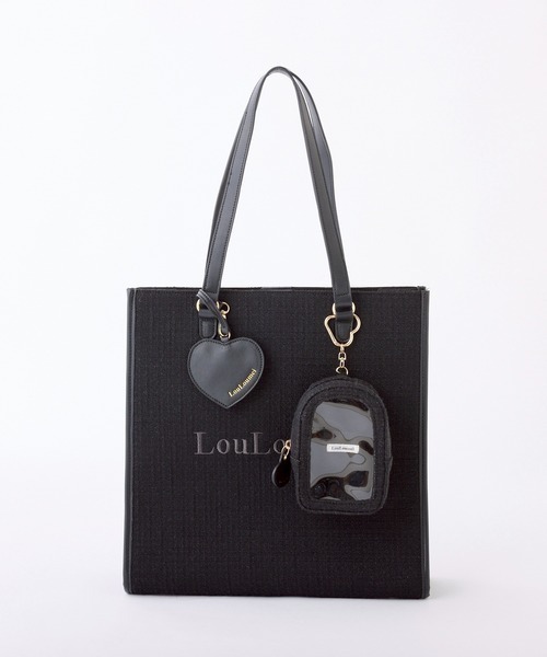WEB限定/【LouLoumei】ハートチャーム付きトートバッグ／自立可能