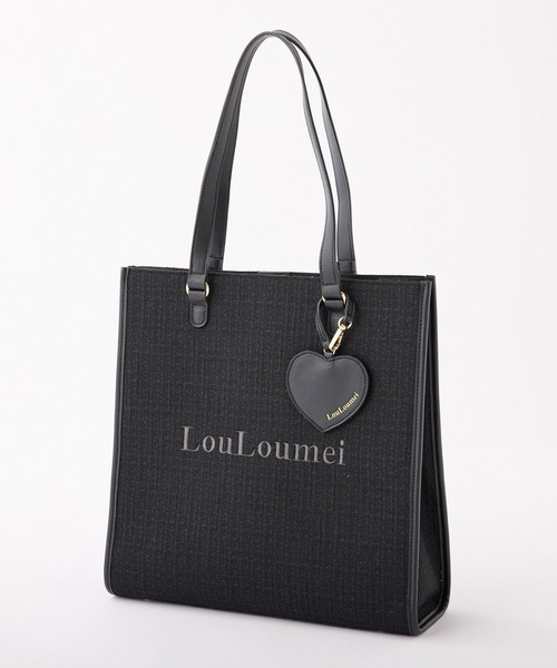 セール】WEB限定/【LouLoumei】ハートチャーム付きトートバッグ