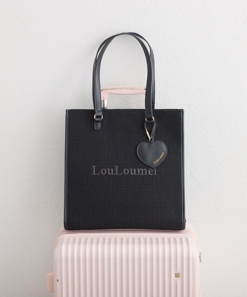 セール】WEB限定/【LouLoumei】ハートチャーム付きトートバッグ