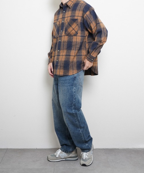 HANES(ヘインズ)の「Hanes ワイドフィットデニムパンツ(その他パンツ・メンズ・ネイビー系/ブルー/ライトブルー・MEDIUM/LARGE/SMALL/X-LARGE)」の8枚目の写真