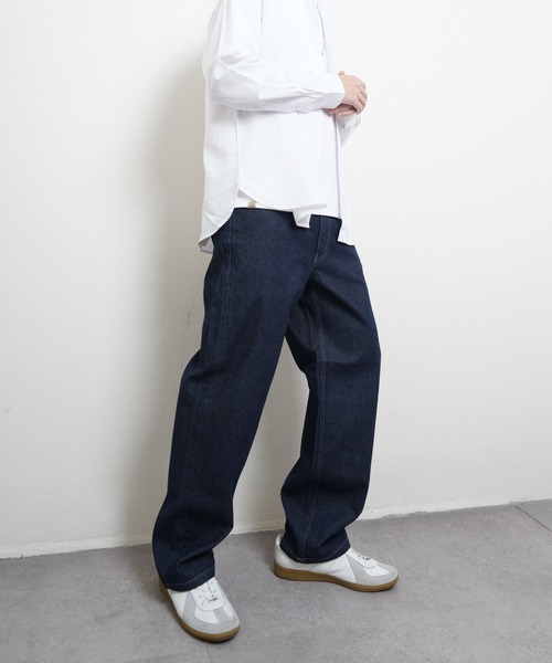 HANES(ヘインズ)の「Hanes ワイドフィットデニムパンツ(その他パンツ・メンズ・ネイビー系/ブルー/ライトブルー・MEDIUM/LARGE/SMALL/X-LARGE)」の10枚目の写真
