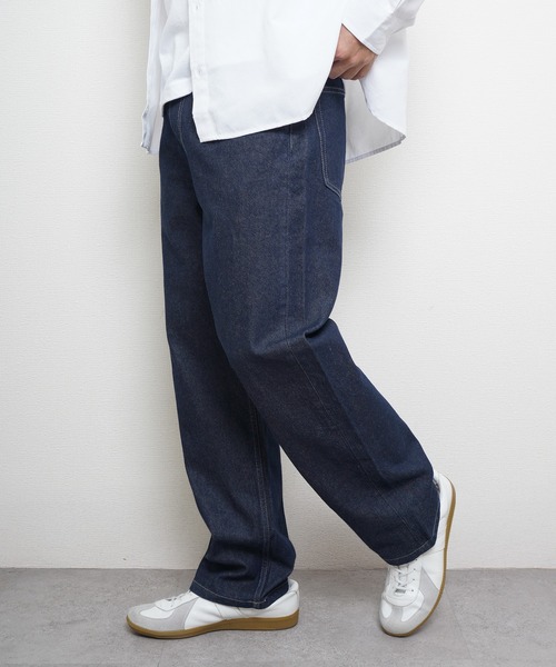 HANES(ヘインズ)の「Hanes ワイドフィットデニムパンツ(その他パンツ・メンズ・ネイビー系/ブルー/ライトブルー・MEDIUM/LARGE/SMALL/X-LARGE)」の13枚目の写真