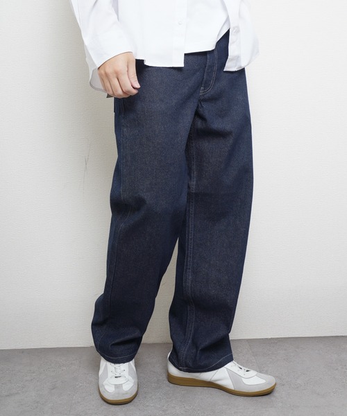 HANES(ヘインズ)の「Hanes ワイドフィットデニムパンツ(その他パンツ・メンズ・ネイビー系/ブルー/ライトブルー・MEDIUM/LARGE/SMALL/X-LARGE)」の14枚目の写真