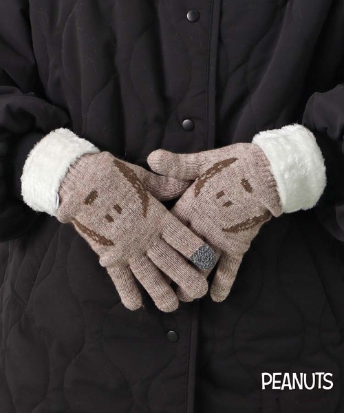 WOOL GLOVE SQUARE LOGO / ウール グローブ スクエア ロゴ（手袋